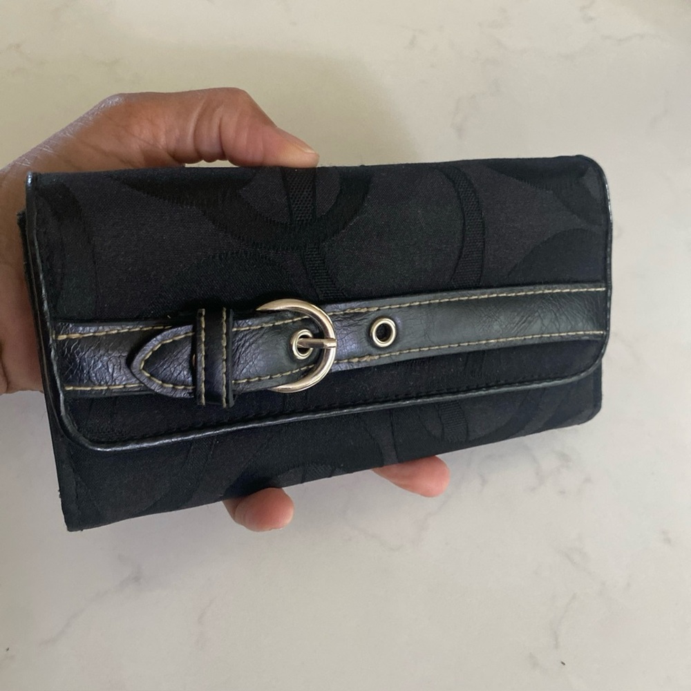 Target Black Women's Wallet with Buckle details
